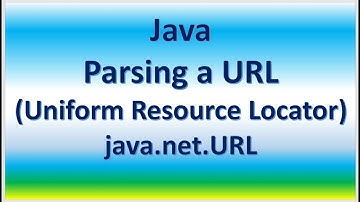 Java Parsing a URL (Uniform Resource Locator) java.net.URL