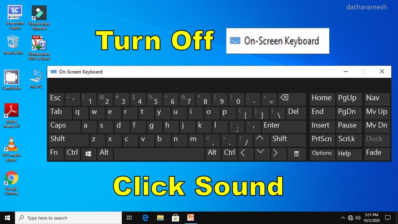 How To Turn Off Click Sound For On Screen Keyboard On Windows 10 YouTube