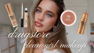 drugstore clean girl makeup🫧🤍✨