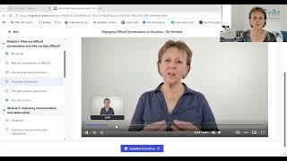 BrightBird Managing Difficult Conversations - On-Demand - Course Dashboard Demo for Education