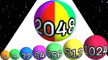 Run Merge Ball 2048 - Balls Run 2048 🤡 Number Master  Gameplay Walkthrough Android iOS 
