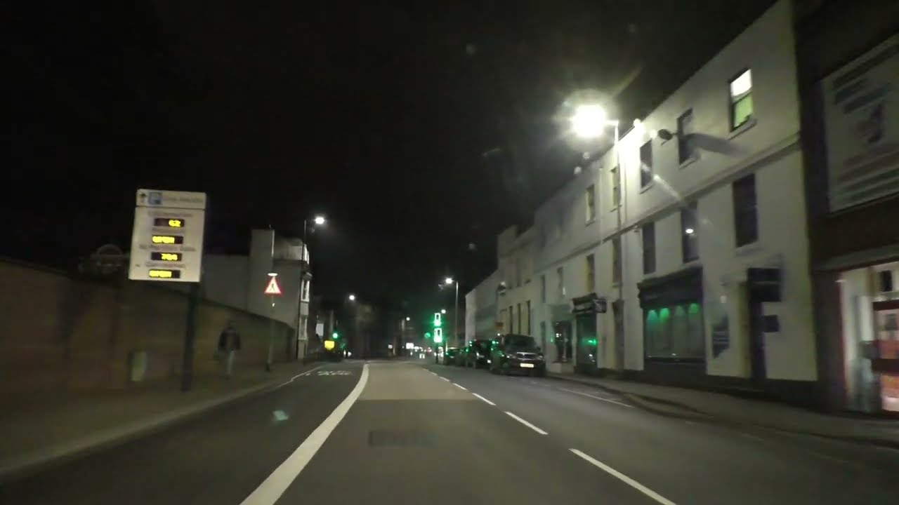Night Drive On Droitwich Road, Barbourne Road, Upper Tything & The Tything, Worcester, England
