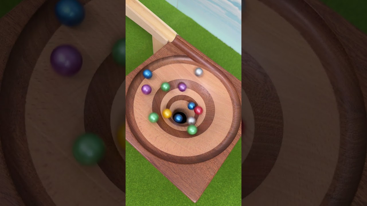 Marbles falling in a vortex Marble Run ASMR #277 Slow Motion Colorful marbles #marblerun #マーブルラン