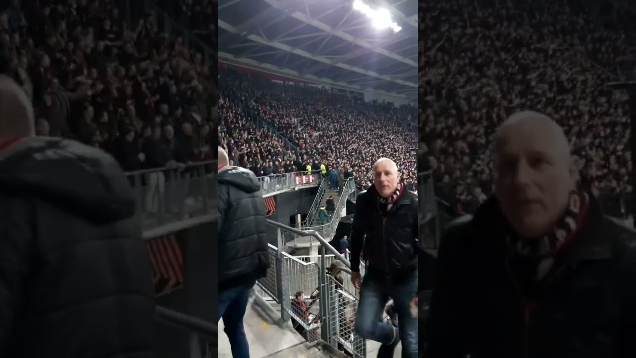 AZ Alkmaar fans at the start against Spurs