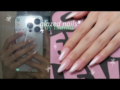 ⋆⁺₊⋆핀터걸 글레이즈드 네일 🍩 ♡ 셀프네일 asmr