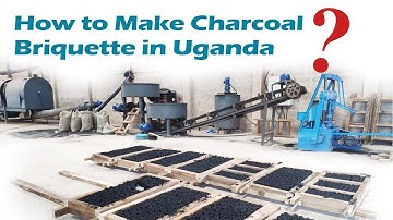 How to make charcoal briquette in Uganda? | Making charcoal briquette from wood crushing!