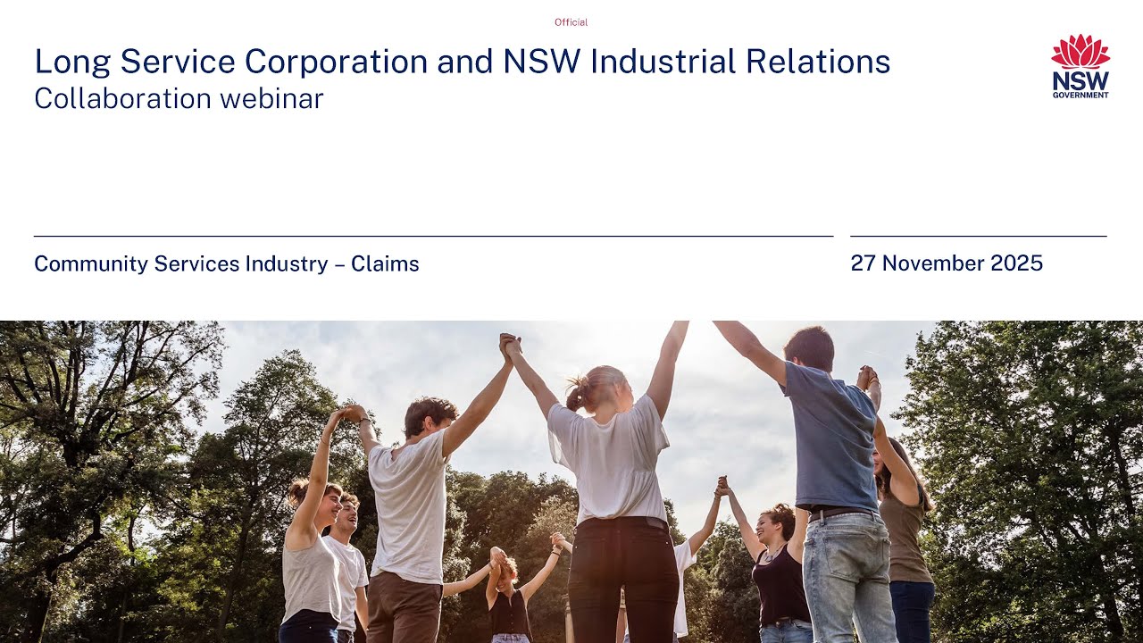 Webinar Community Services Sector NSW Industrial Relations and LSC
