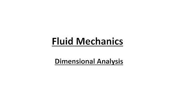 Dimensional Analysis - Fluid Mechanics - GATE - CIVIL ENGG