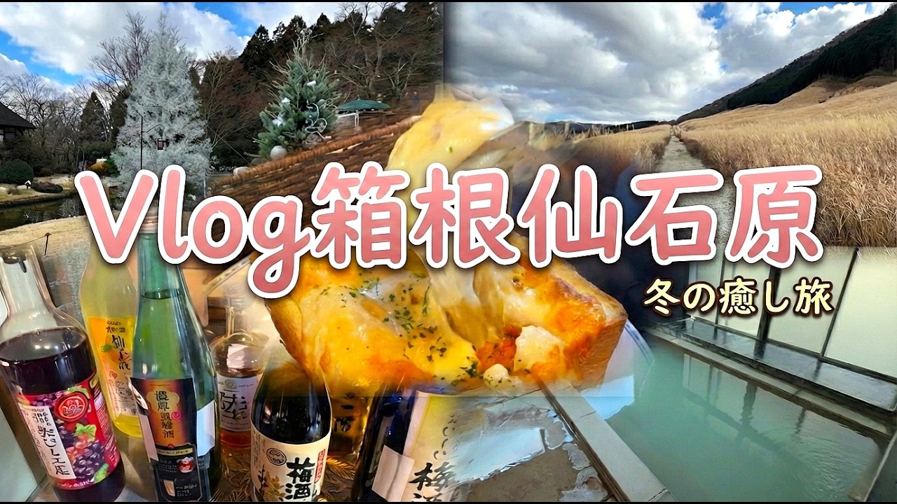 【Vlog】箱根 仙石原を満喫する1泊2日🌿名物ぱんグラタン・光り輝くガラスの森・オールインクルーシブ宿『小塚久の葉』を堪能♪