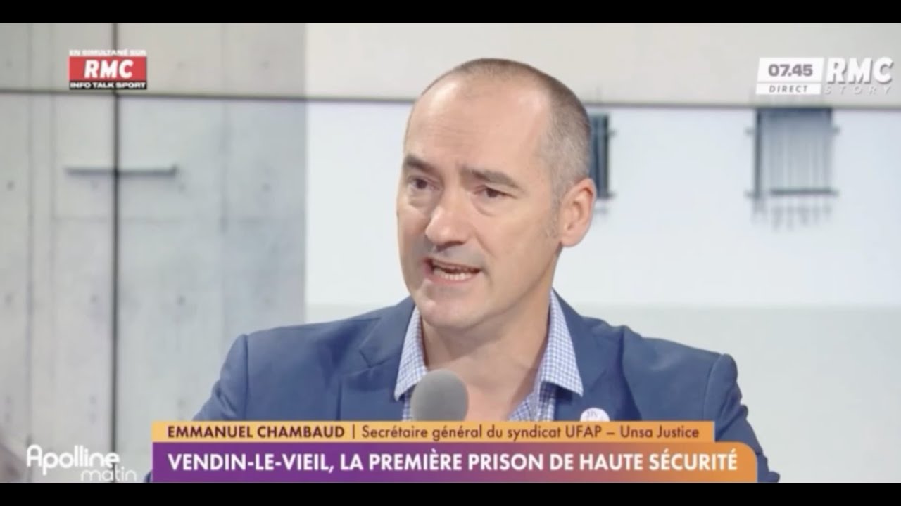 ITW RMC, le Secrétaire général de l'UFAP Unsa Justice s'exprime sur les Prisons de haute sécurité.