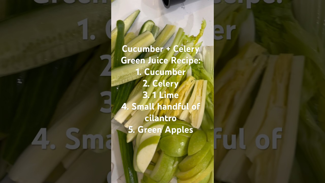 Celery + Cucumber Green Juice Recipe 