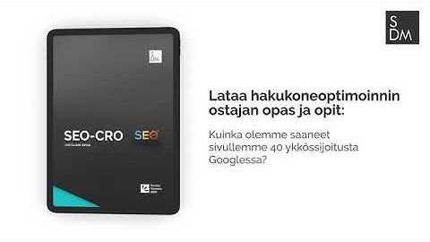 Hakukoneoptimoinnin ostajan opas