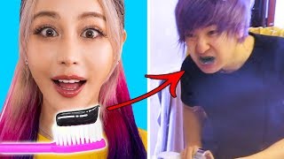 Pranking Using Terrible Troom Troom Pranks *He Got MAD*