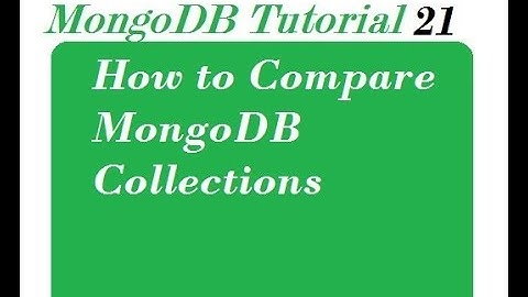 How to Compare MongoDB Collections