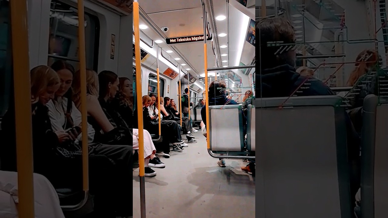 Stockholm röda linjen mot tekniska högskolan 🚆 - YouTube