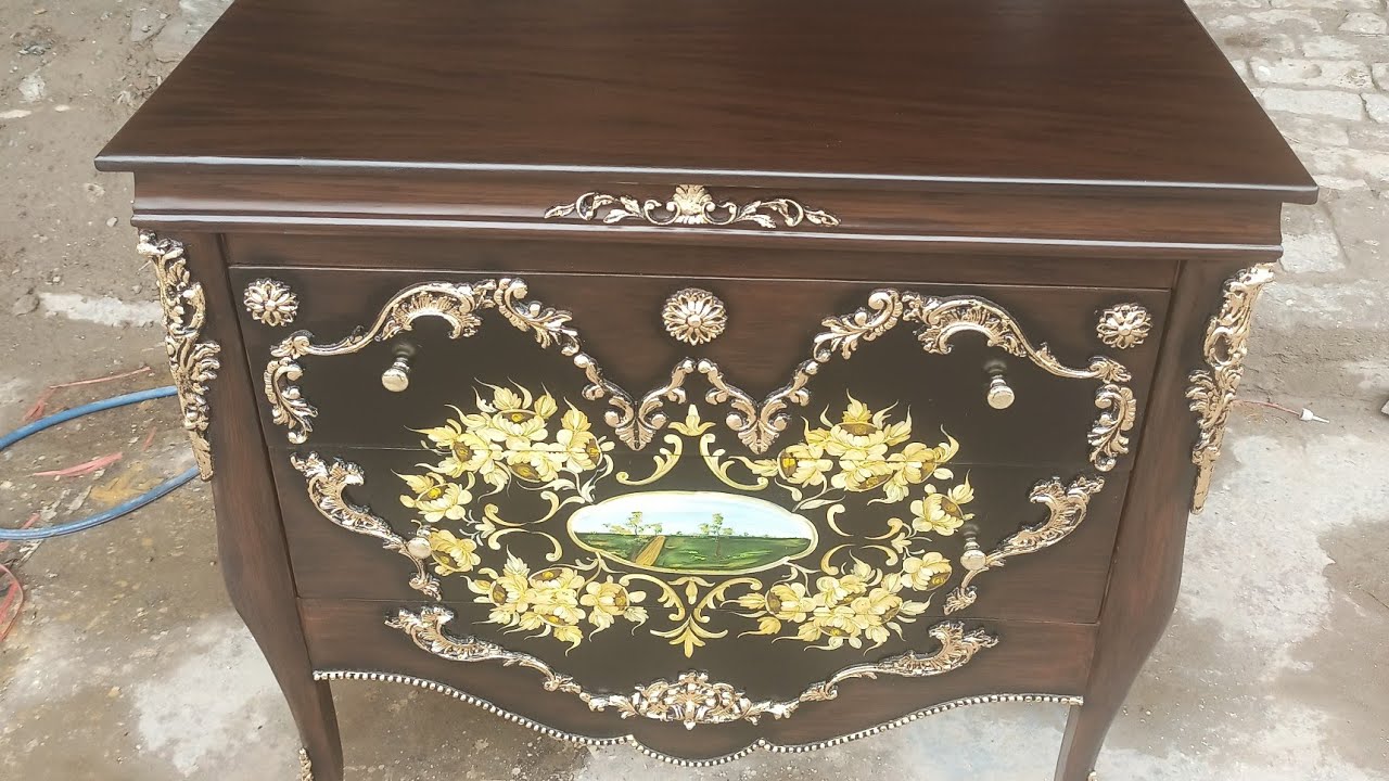 Chest of Drawers with beautiful hand painted: Furniture book collection 2021