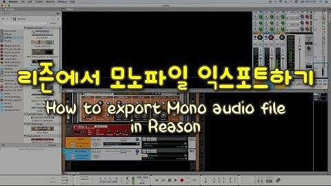 [리즌 강좌] 리즌에서 모노파일로 익스포트하기