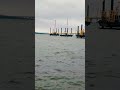 Jack up barge &amp;Concrete Batching Plant 🌊👉😍 #music #boat #views #ship #squarerigger #jackup #sheetpil