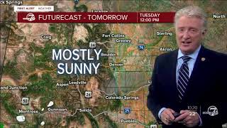 Snow in Denver tonight will bring 2-4 inches by Tuesday morning