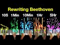 I Rewrote Beethoven In 10 Seconds / 1 Minute / 10 Mins / 1 Hour / 5 Hours