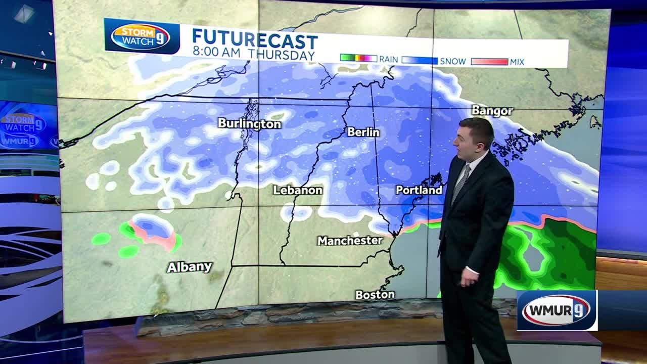 Snow to move through New Hampshire Thursday morning - YouTube