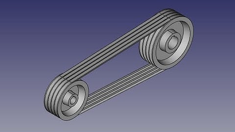 FREECAD #62 - PULLEY BELT TRANSMISSION SYSTEM