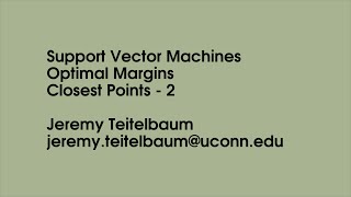 SVM - Closest Points and Optimal Margins - 2