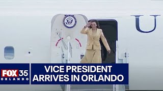 Air Force Two lands in Orlando with VP Kamala Harris on board