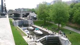 Timelapse of the locks in the Rideau Canal in Ottawa Canada