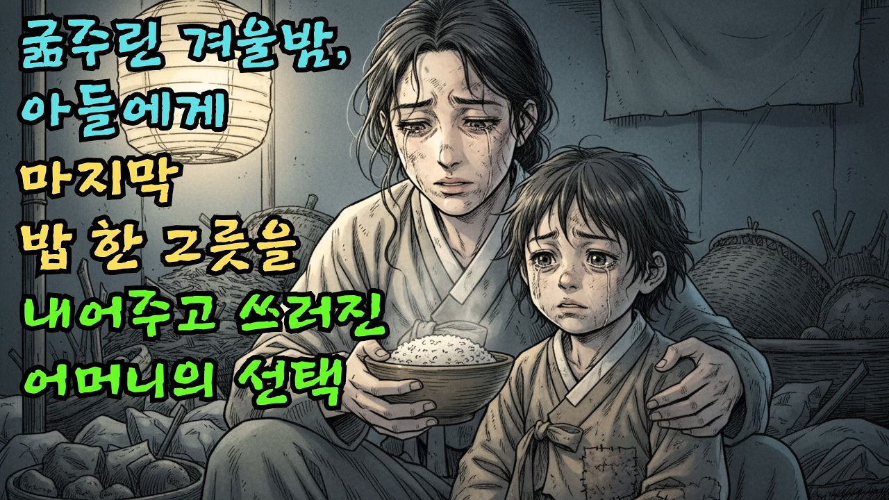 굶주린 겨울밤, 아들에게 마지막 밥 한 그릇을 내어주고 쓰러진 어머니의 선택| 야담 | 민담 | 전설 | 옛날이야기