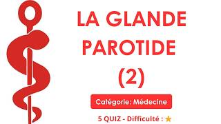 La glande parotide (2) - Catégorie: Médecine - 5 QUIZ - Difficulté : ⭐