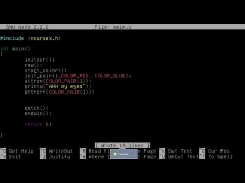 Ncurses Tutorial 4 Colour