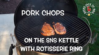 Heritage Pork Chops! Slow ’N Sear Kettle! Postal BBQ! @beers-jackofbbq