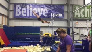 Kyra Burns Training Full Pirouette Double Lay Full Out Dismount - Bars