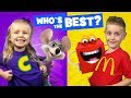 Chuck E Cheese vs McDonald's KIDS React Battle & Family Fun Review by KIDCITY