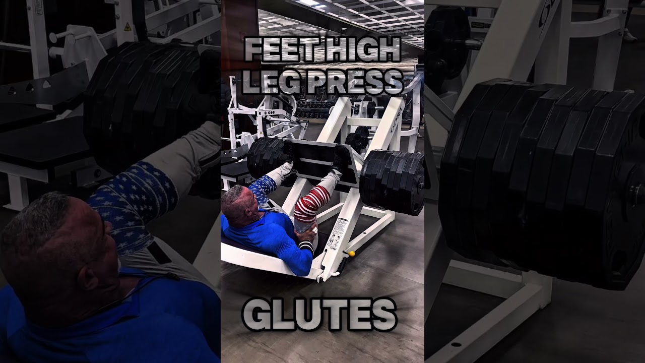 FEET HIGH LEG PRESS FOR GLUTES #GLUTES #WORKOUT #motivation #workouttips #muscle