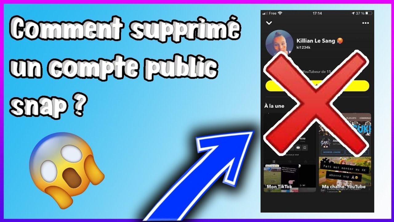 TUTO COMMENT SUPPRIMER UN COMPTE PUBLIC SNAP ? - YouTube