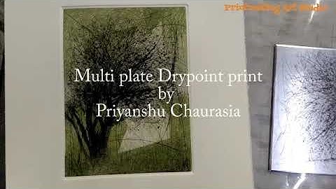 Multi Plate Dry Point Print by Priyanshu Chaurasia