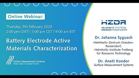 Webinar: Battery Electrode Active Materials Characterization