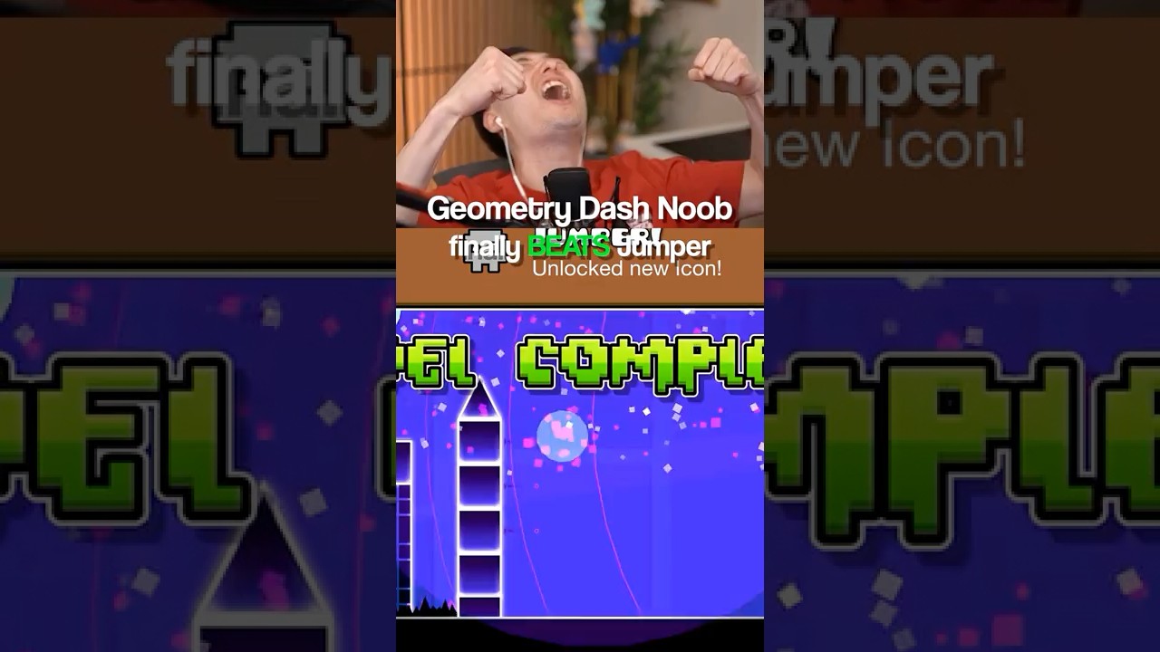 Geometry Dash Noob finally BEATS Jumper! 🥳