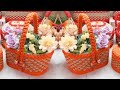 Most Simple DIY Tutorial! Making Beautiful Hand Woven Hemp Rope Fruit, Flowers Hanging Basket 