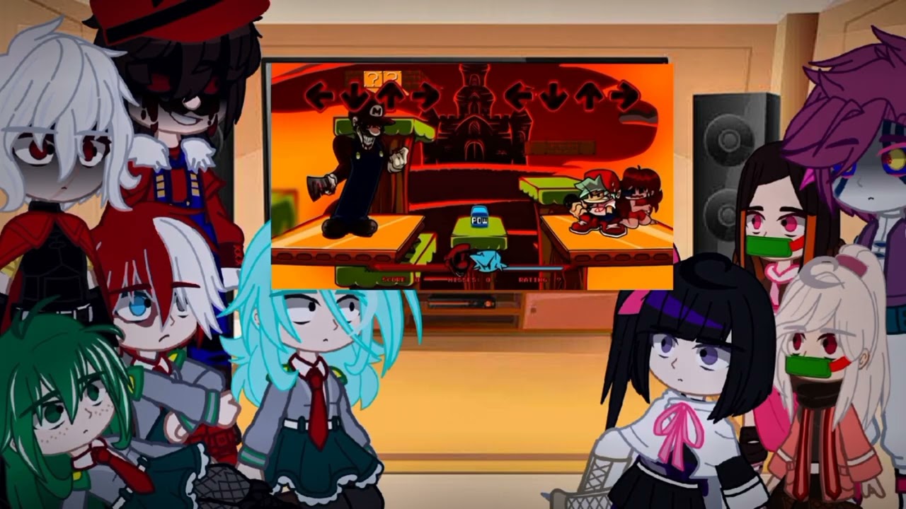 Bnha & Kny React To Marios Madness V2||Part 1/10