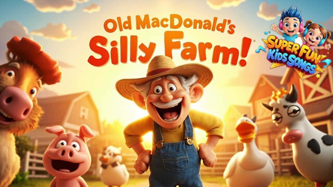 Глупая ферма старого Макдональда Веселая детская песенка и танцевальная песня