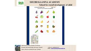 📍Picture Dictionary-80| Circle the Fruits & Square the Veggies |Kid's Worksheet |Shubhkaamna Academy
