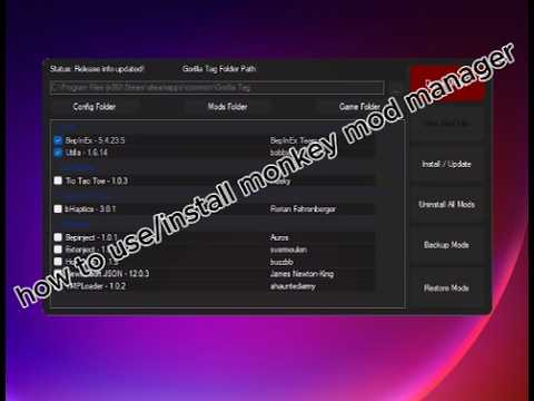 how to use and install monkey mod manager - YouTube