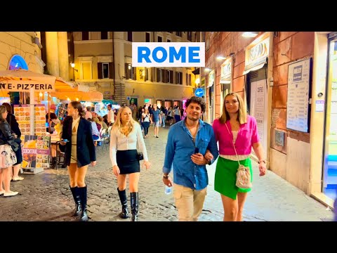 Rome, إيطاليا | After Dark | جولة ليلية في المدينة 4K