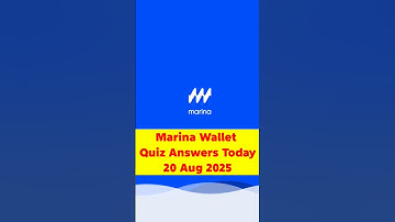 Marina Protocol Quiz Answer - 20 Aug 2025 | Marina Protocol Today Answer | Free Crypto 2025 #Shorts