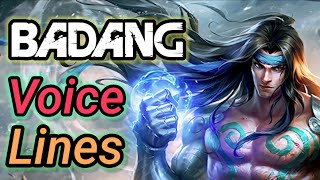 Badang voice lines and quotes \ Dialogues with English Subtitles | Mobile Legends