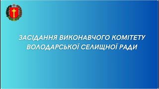 Відеозапис засідання виконавчого комітету Володарської селищної ради (04.04.2025)