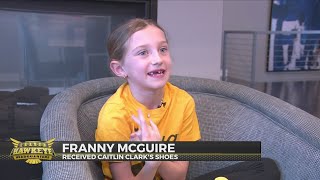 Caitlin Clark sends 9-year-old fan home with game-worn, signed shoes